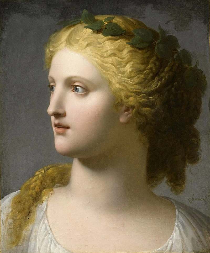 Testa di donna coronata d'alloro - musée national Magnin